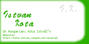 istvan kota business card